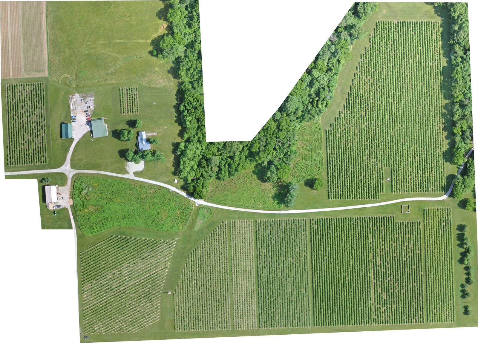 Aerial scan of farm